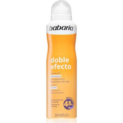 Babaria Deodorant Double Effect antyperspirant w sprayu na spowolnienie odrastania włosków 200 ml