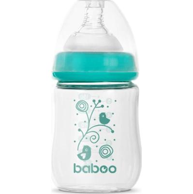 Baboo Anti-colic Glass Feeding Bottle Wide Neck butelka do karmienia 0m+ 150 ml