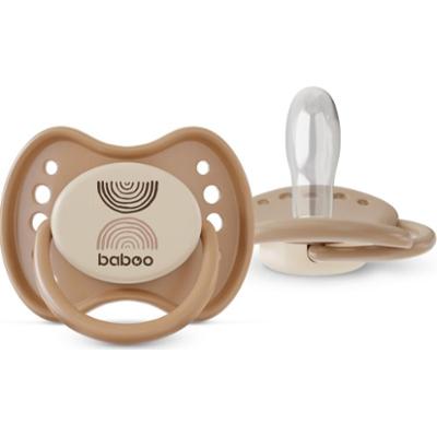 Baboo Soothers Silicone Symmetrical with Case smoczek Au Naturale 0-6 m 2 szt.