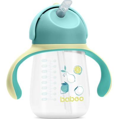 Baboo Cup with Silicone Straw kubek ze słomką Lagoon Fiesta 9m+ 260 ml