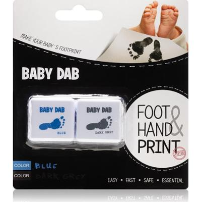 Baby Dab Foot & Hand Print Blue & Grey farba do odcisków dłoni 2 szt.