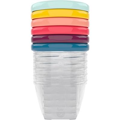Babymoov Bowls Multicolor miska z wieczkiem Color 6x180 ml
