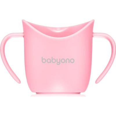 BabyOno Be Active Ergonomic Training Cup kubek treningowy z uchwytami Pink 6 m+ 120 ml