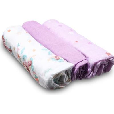 BabyOno Natural Bamboo Diapers Violet pieluchy wielorazowe 70x70 cm 3 szt.
