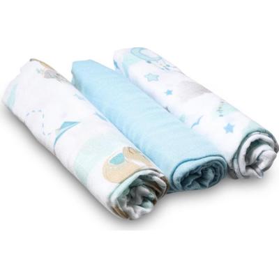 BabyOno Natural Bamboo Diapers Blue pieluchy wielorazowe 70x70 cm 3 szt.