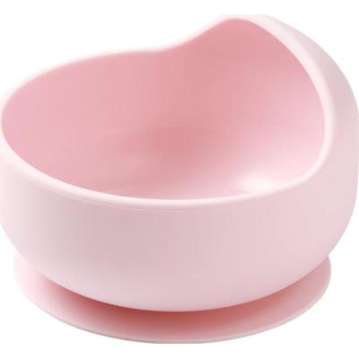 BabyOno Siilicone Plate 6m+ miska silikonowa z przyssawką 6 m+ Pink 1 szt.