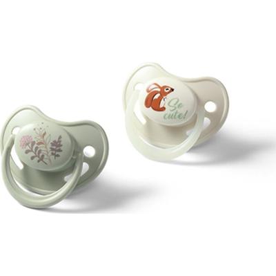 BabyOno Take Care Anatomical Silicone Soothers smoczek Day & Night 6-18m 2 szt.