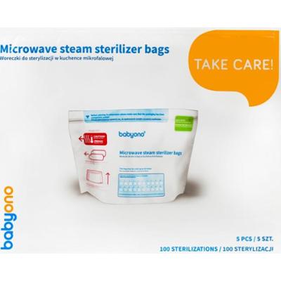 BabyOno Take Care Microwave Steam Sterilizer Bags torebki do sterylizacji do kuchenki mikrofalowej 5 szt.