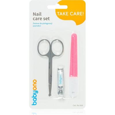 BabyOno Take Care Nail Care zestaw do manicure dla dzieci Red
