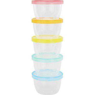 Badabulle Maxi Fun Colors miska z wieczkiem 5x250 ml