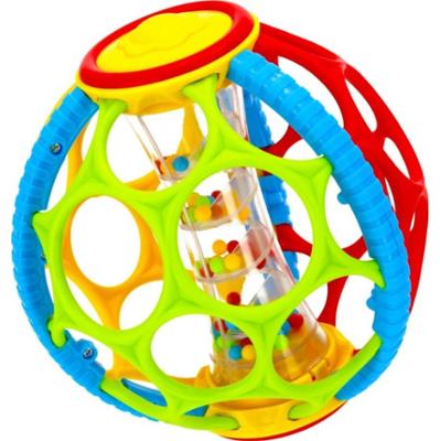 Bam-Bam Rattle Silicone Bamboo Puzzle zabawka edukacyjna z grzechotką 6m+ 1 szt.