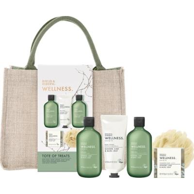 Baylis & Harding Wellness. Energise zestaw upominkowy torebka kosmetyczna Ginger, Lime & Basil Leaf