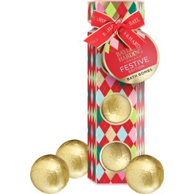 Baylis & Harding Festive Edition Luxury Bath Bomb kule do kąpieli w opakowaniu prezentowym