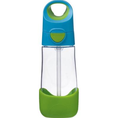 B.Box Bottle with Straw butelka ze słomką Blue Green 450 ml