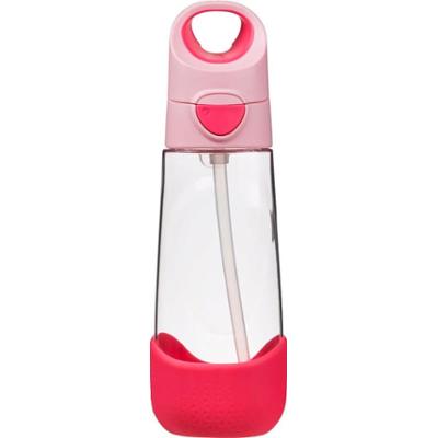 b.box Bottle with Straw butelka ze słomką Flamingo Fizz 600 ml