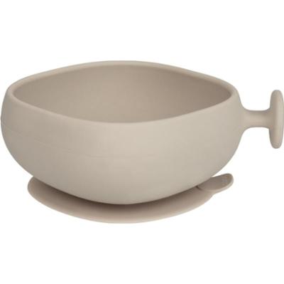 B.Box Silicone Bowl miska silikonowa z wieczkiem Beige 300 ml