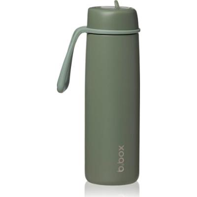 B.Box Stainless Steel Thermos Bottle butelka termiczna ze słomką Olive 690 ml
