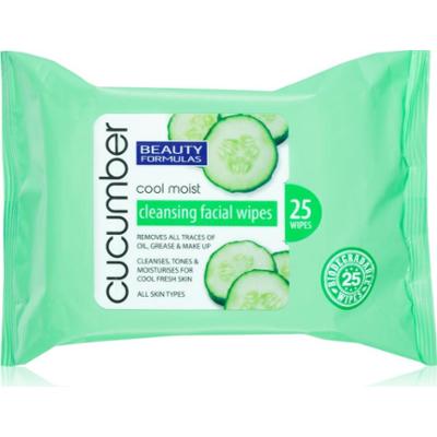 Beauty Formulas Cucumber chusteczki oczyszczające z wyciągiem z ogórka 25 szt.