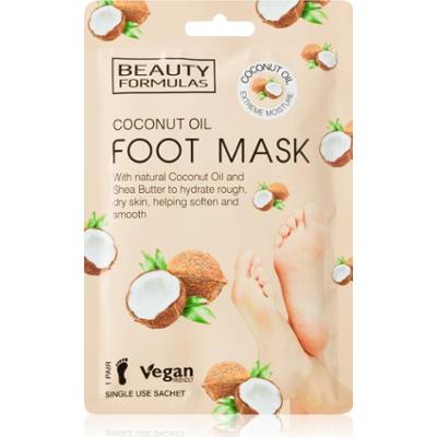 Beauty Formulas Coconut Oil maseczka nawilżająco-odżywcza do nóg 1 szt.