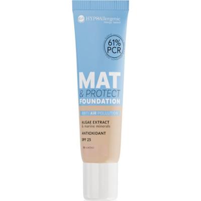 Bell HYPOallergenic Mat & Protect długotrwały podkład matujący SPF 25 odcień 03 Almond 30 g
