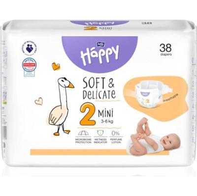 BELLA Baby Happy Soft&Delicate pieluchy jednorazowe z kanałami Mini 3-6 kg 38 szt.
