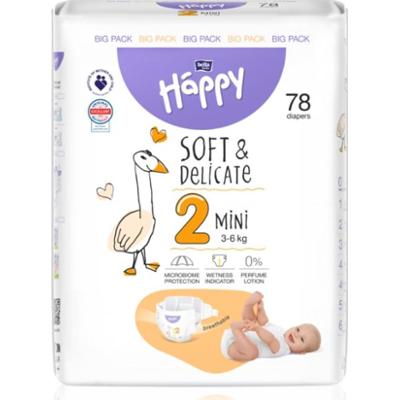BELLA Baby Happy Soft&Delicate pieluchy jednorazowe Mini 3-6 kg 78 szt.