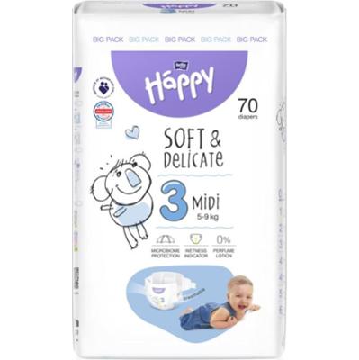 BELLA Baby Happy Soft&Delicate pieluchy jednorazowe Midi 5-9 kg 70 szt.