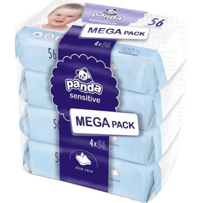 BELLA Baby Happy Panda chusteczki nawilżane dla dzieci 4x56 szt.