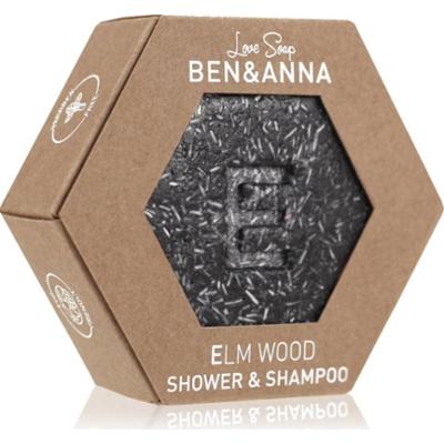 BEN&ANNA Love Soap Shower & Shampoo suchy szampon i żel pod prysznic 2 w 1 Elm Wood 60 g