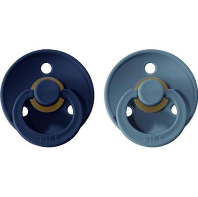 BIBS Colour Natural Rubber Size 2: 6+ months smoczek Deep Space / Petrol 2 szt.