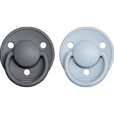 BIBS De Lux One Size smoczek Iron / BabyBlue 2 szt.