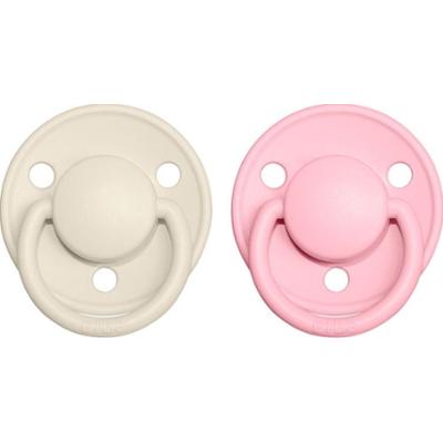 BIBS De Lux Natural Rubber Size 1: 0+ months smoczek Ivory / Baby Pink 2 szt.