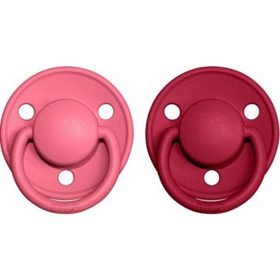 BIBS De Lux Natural Rubber Size 1: 0+ months smoczek Coral / Ruby 2 szt.