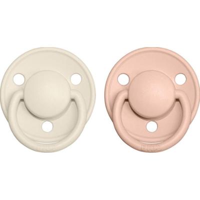 BIBS De Lux Natural Rubber Size 2: 6+ months smoczek Ivory / Blush 2 szt.