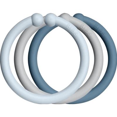 BIBS Loops kółka do zawieszania Baby Blue / Cloud / Petrol 12 szt.