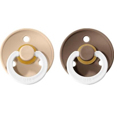 BIBS Colour Natural Rubber Size 2: 6+ months smoczek Vanilla Night / Dark Night 2 szt.