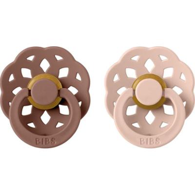 BIBS Boheme Natural Rubber Size 1: 0+ months smoczek Woodchuck / Blush 2 szt.