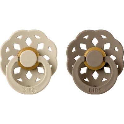 BIBS Boheme Natural Rubber Size 1: 0+ months smoczek Vanilla / Dark Oak 2 szt.