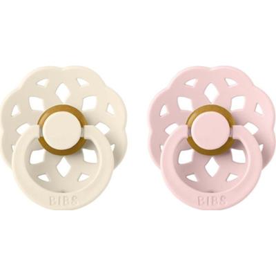 BIBS Boheme Natural Rubber Size 2: 6+ months smoczek Ivory / Blossom 2 szt.