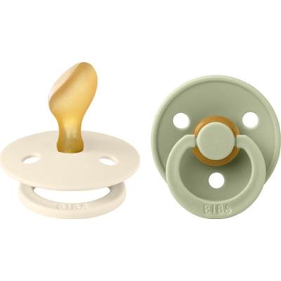BIBS Colour Size 2: Anatomical 6+ months smoczek Ivory / Sage 2 szt.