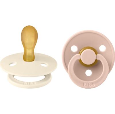 BIBS Colour Size 2: Symmetrical 6+ months smoczek Ivory / Blush 2 szt.