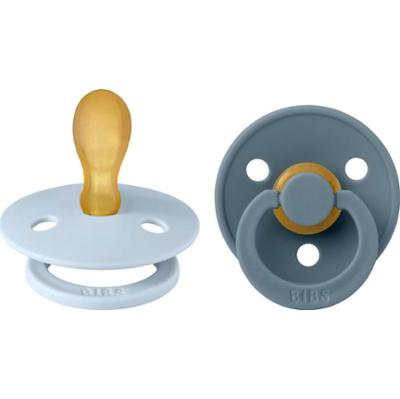 BIBS Colour Size 2: Symmetrical 6+ months smoczek Baby Blue / Petrol 2 szt.