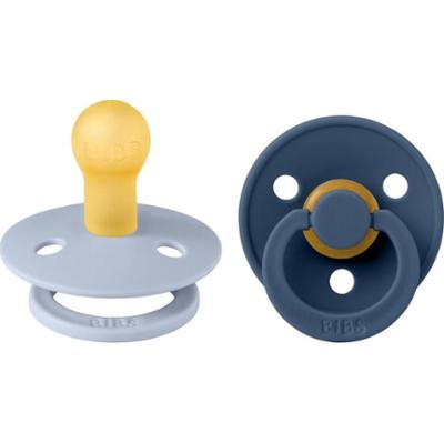 BIBS Colour Natural Rubber Size 1: 0+ months smoczek Dusty Blue / Steel Blue 2 szt.