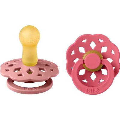 BIBS Boheme Natural Rubber Size 2: 6+ months smoczek Dusty Pink / Coral 2 szt.