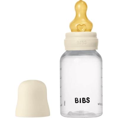 BIBS Anti-Colic Baby Bottle Latex butelka antykolkowa z kauczukowym smoczkiem Ivory 150 ml