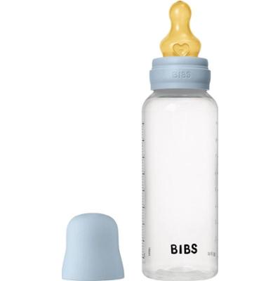 BIBS Anti-Colic Baby Bottle Latex butelka antykolkowa z kauczukowym smoczkiem Baby Blue 270 ml