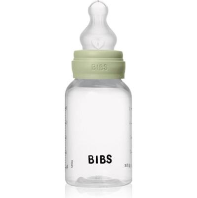 BIBS Anti-Colic Baby Bottle Silicone butelka antykolkowa z silikonowym smoczkiem Sage 150 ml
