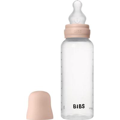BIBS Anti-Colic Baby Bottle Silicone butelka antykolkowa z silikonowym smoczkiem Blush 270 ml