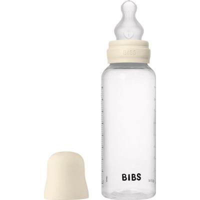 BIBS Anti-Colic Baby Bottle Silicone butelka antykolkowa z silikonowym smoczkiem Ivory 270 ml