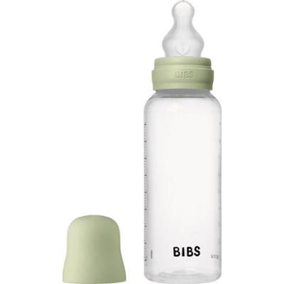 BIBS Anti-Colic Baby Bottle Silicone butelka antykolkowa z silikonowym smoczkiem Sage 270 ml
